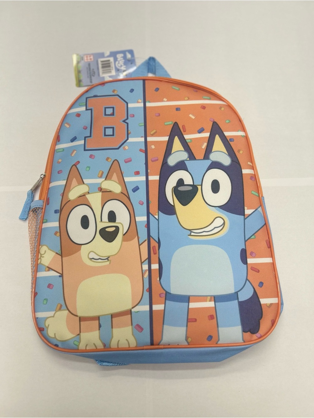 Kids Character Backpack in Blue and Orange - Cute Cartoon Design NWT